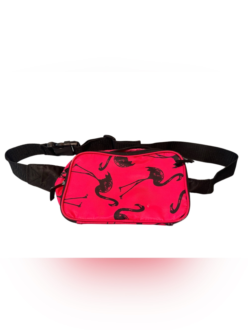 Y2K Pink Flamingo Fanny Pack Belt Bag Neon Hot Pink Waist Bag Festival Retro - Picture 2 of 8
